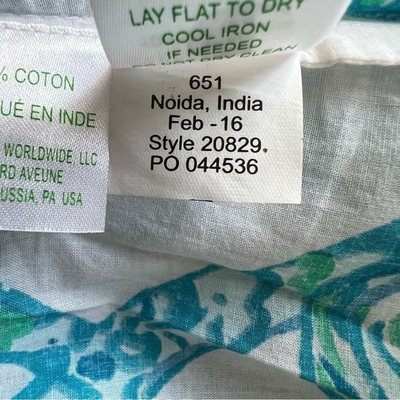 Lilly Pulitzer Amelia island patterned cotton tunic top 618 - Picture 9 of 9